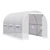 Easycomfort Serra da Giardino a Tunnel 4x2x2m con Struttura in Acciaio e Telo in Polietilene Bianco