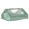 Easycomfort Serra da Giardino in Acciaio con Rivestimento in PE, Porte Avvolgibili e Finestre, 180x140x80cm, Verde