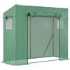 Easycomfort Serra da Giardino in PE e Acciaio con 4 Picchetti, 2 Finestre e Copertura Rinforzata, 200x77x148-169cm