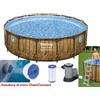 BESTWAY PISCINE TONDE C/TEL.RATTAN.488X122-56725