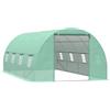 Easycomfort Serra per Piante a Tunnel da Esterno in Acciaio e PE con 8 Finestre 5.95 x 3 x 2m Verde