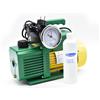 Klimaline Pompa vuoto bistadio completa di vacuometro e valvola solenoide per impianti gas HFO - R32 - R410 - R1234YF 50 L/min motore antideflagrante per condizionamento climatizzatore