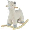 Easycomfort Dondolo a Forma di Alpaca per Bambini 36-72 Mesi - Crema