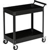 Easycomfort DURHAND Carrello Porta Attrezzi a 2 Ripiani in Acciaio, 84.5x38x84cm, Nero