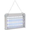 Easycomfort Elettroinsetticida da Esterno e Interno con Lampada Antizanzare UV per 60m², Zanzariera Elettrica 20W, Grigio e bianco