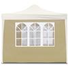 Divina Garden Telo laterale 3x2m beige con finestre per gazebo richiudibile 3x3mt