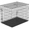 Easycomfort Gabbia per Animali Domestici Trasportino per Cani e Gatti Pieghevole in Acciaio Doppia Apertura, 76x46x52cm, Nero