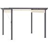 Easycomfort Gazebo Pergola da Giardino 3x3m con Tenda Retrattile, in Alluminio e Poliestere, Bianco Crema