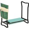 Easycomfort Inginocchiatoio Panca da Giardino Pieghevole 2 in 1, Cuscini in EVA e Borsa Portaoggetti, Colore: Verde e Nero