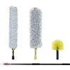 Easycomfort Kit di Pulizia per Casa e Ufficio con Asta, Spolverino per Ragnatele, Spolverino in Microfibra e Spolverino per Ventilatore