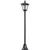 Easycomfort Lampione LED da Esterno ad Energia Solare Lampada da Giardino Lampada da Terra Impermeabile IP44 18×18×160cm Nero
