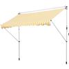 Easycomfort Tenda da Sole a Bracci 3x1.5m con Manovella e Struttura Telescopica, Giallo e Bianco