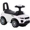 Easycomfort Macchina Cavalcabile Giocattolo per Bambini 12-36 Mesi, Macchina a Spinta con Vano Contenitore e Schienale, Bianca