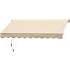Easycomfort Tenda da Sole Avvolgibile a Caduta con Manovella, in Alluminio e Poliestere, 3x2.5m, Beige