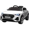 EasyComfort Auto Elettrica per Bambini 3-5 Anni, Macchina 12V con Telecomando e Luci Colorate, Velocità Fino a 8km/h, Bianco