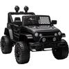 Easycomfort Macchina Elettrica per Bambini 3-6 Anni da 12V con Telecomando, Fari e Clacson, 100x64.2x71 cm, Nero