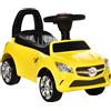 Easycomfort Macchina Giocattolo per Bambini Cavalcabile con Volante, Musiche e Fari, Età 18-36 Mesi, 63.5x28x36cm, Giallo