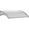 Easycomfort Tettoia in Policarbonato Anti-UV da Esterno per Porte e Finestre, 100x80cm