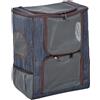 Easycomfort Zaino per Gatti Trasportino per Cani in Oxford, Cuscino Rimovibile e Lavabile, Inserti Rete Traspirante, 35x28.5x45cm, Blu Marrone