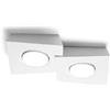 Tecnico by Sforzin ANCHISE lampada da Soffitto 2 Luce in gesso bianco attacco GX53 L.32X23,5cm