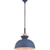 Zambelis LAMPADARIO A SOSPENSIONE Zambelis COLORE BLU E DECORAZIONE IN LEGNO