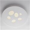 Bonetti Illumina Plafoniera Asole, Moderna Led Integrato diam.32 Metallo e Alluminio Bianco