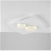 Bonetti Illumina Plafoniera Megan, Moderna Led Integrato 33x33 Metallo e Alluminio Bianco