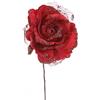 Bizzotto Rosa Decorativa in Tessuto Pick Rosa Rosso