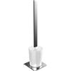 Emco Set scopino per WC, Contenitore in Cristallo Satinato, Manico, Modello da Parete, Cromato, Metallo Vetro, Grigio, Taglia Unica