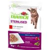 Trainer cat natural umido busta sterilised manzo beef 85 g bocconcini in salsa