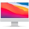 Apple iMac (24 pollici, M1 8-Core, 2 porte Thunderbolt, 2021) Ricondizionato - Argento - 8GB - 256GB SSD - Eccellente