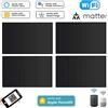 Tuya Interruttore a Pulsante Nero per Luce Smart Matter da Muro Serie Fusion