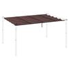 Outsunny Copertura per Gazebo Pergola 4x3 m in Poliestere Traspirante Caffè con 10 Fori di Drenaggio