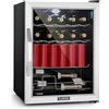 KLARSTEIN Mini Frigo da Camera per Birra, Portatile, Piccolo da Ufficio, con Porta in Vetro, Bar con Ripiani Rimovibili, 0-13°C, 60L