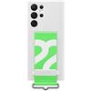 Samsung Silicone Cover con Strap Custodia con fascia per Galaxy S22 Ultra 5G, Bianco