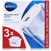 BRITA Caraffa Filtrante Marella per acqua, Bianco (2.4l) - incl. 3 Filtri MAXTRA+ per la riduzione di cloro, calcare e impurità