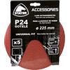 Stayer 12.470 Set di 5 levigatrici PROFESSIONALI grana 24 speciale gocciolelé per LP700/710E/1000