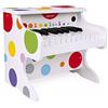 Janod - Il Mio Primo Pianoforte Elettronico Coriandoli (Legno), Strumento Musicale per Bambini, Giocattolo Di Imitazione e Risveglio Musicale - Da 3 Anni in su, J07618