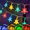 AUAUY Luci Stringa Stella, 6M 40 LED Catena Luminosa a Batteria Luci Stringa Natalizie Decorazione, per Natale Matrimonio Compleanno Festa Fecorazione Interna ed Esterna (Colore)