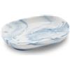 YoHyien Portasapone Ceramica, Antiscivolo Portasaponetta in Marmo, Portasapone da Lavandino, Porta Saponetta Solida da Bagno, Piattino Porta Sapone per Doccia e Cucina (Blu)