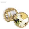 Jocca - Set Tavola Formaggi con Coltelli in Acciaio Inox | Ideale per Amanti del Formaggio | Tavola Rotonda diametro 20cm con Set di 4 Coltelli | Perfetto Regalo Originale