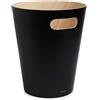 Umbra Woodrow Cestino della spazzatura, capacità 7,5 L, Faggio Europeo, Nero/naturale