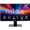 Nilox NXM22FHD11 Monitor Gaming FullHD 22 Pollici, Frequenza 75Hz, Tempo di Risposta 5ms, Ingressi HDMI e VGA, Monitor PC con Retroilluminazione LED e Angolo di Visione 178°