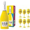 Santero 958 Extra Dry 3 Litri Jeroboam Con 6 Bicchieri