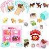YAJIMAOY 27 Pezzi Mini Figurine di Cani, Cane in Miniatura Figurine di Cuccioli Realistici, Accessori Casa delle Bambole in Miniatura Canile Altalena Miniatura Scivolo per Micro Decorazione Paesaggistica