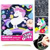 YUNHENTONG Kit di Scratch Arte Unicorno per Bambini - Graffe, Carta da Gratta - Tema Unicorno