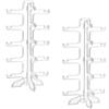 Boutihao 2 Pezzi Espositore per Occhiali, Espositore Occhiali 5 Paia, Espositore per Occhiali da Sole in Plastica, per la Visualizzazione o la Conservazione Degli Occhiali(Trasparente)