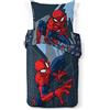 Jay Franco - Set di biancheria da letto in 100% cotone, motivo: Marvel Spiderman City Streets, per letto singolo, copripiumino da 135 x 200 cm e federa da 80 x 80 cm