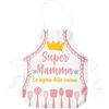 STAMPATEK Grembiule Super Mamma La Regina della Cucina Idea Regalo Festa della Mamma Nonna Zia Divertente