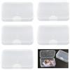 MxyVrix 5 Pezzi Contenitori Quadrati in Plastica Trasparente con Coperchi, Mini Contenitori Plastica Trasparenti per Perline, Tappi per le Orecchie e Altri Piccoli Oggetti, 8.8 * 6 * 2cm